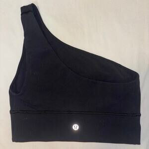 Black Lululemon Align Asymmetrical Bra / Light Support A/B Cup